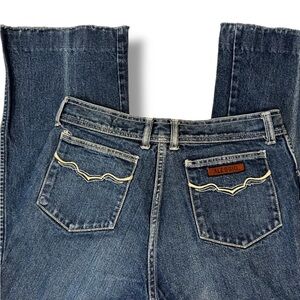 VINTAGE 70’s-80’s Alessio Jeans Womens Sz 33(32) High Rise Designer “un-hemmed”